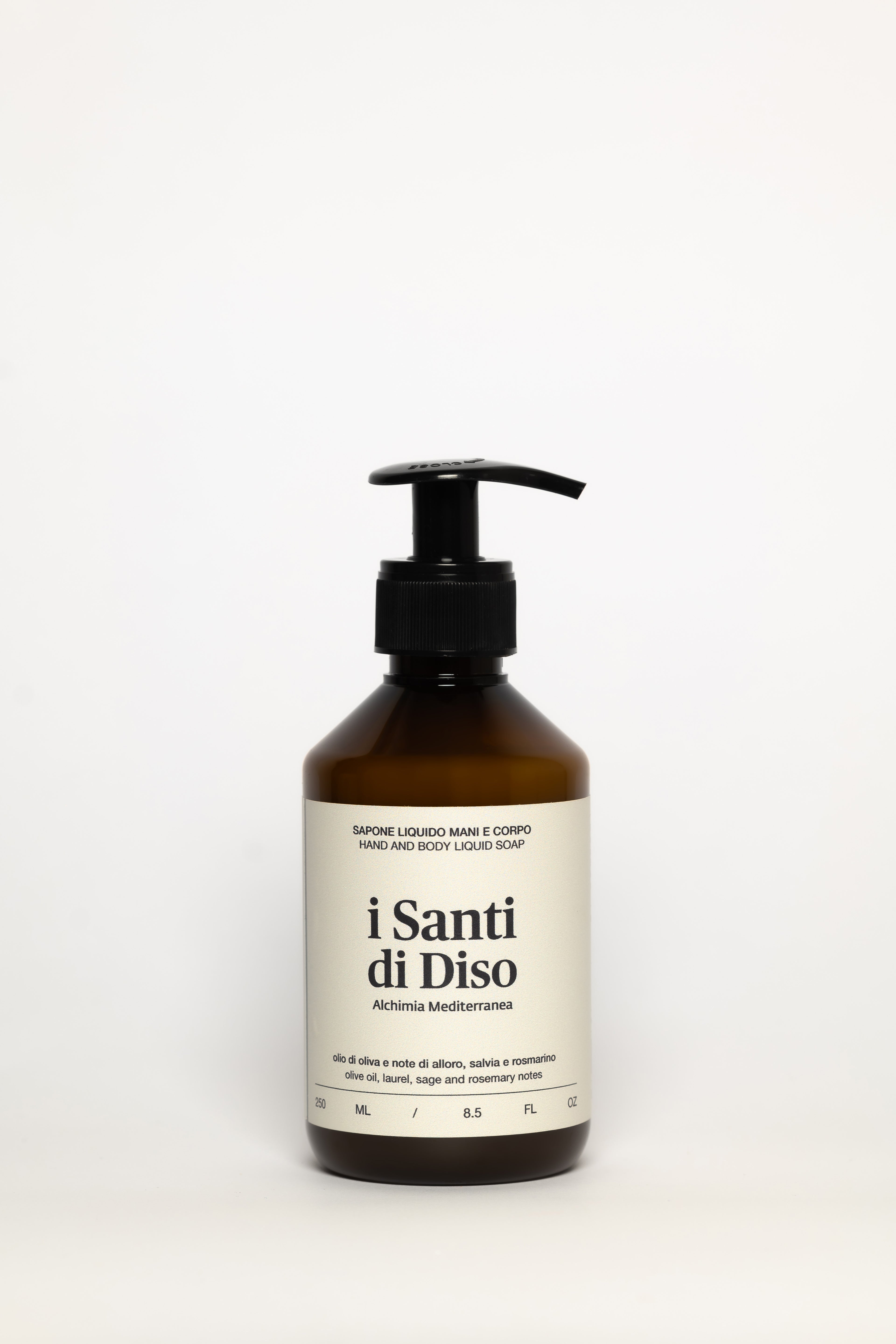 Liquid Hand and Body Soap - With Olive Oil, Sage, Laurel and Rosemary